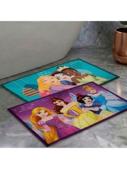 Athom Living - Kids Premium Nylon Bathmat With Latex Backing Anti-Skid Multi-Color (Pack of 2)