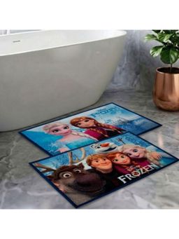 Athom Living - Kids Premium Nylon Bathmat With Latex Backing Anti-Skid Multi-Color (Pack of 2)