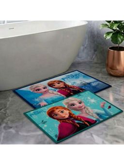 Athom Living - Kids Premium Nylon Bathmat With Latex Backing Anti-Skid Multi-Color (Pack of 2)