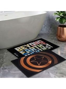 Athom Living - Kids Premium Nylon Bathmat With Latex Backing Anti-Skid Multi-Color (Pack of 2)