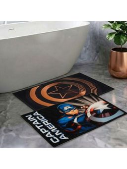 Athom Living - Kids Premium Nylon Bathmat With Latex Backing Anti-Skid Multi-Color (Pack of 2)