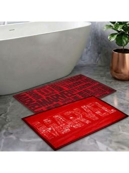 Athom Living - Kids Premium Nylon Bathmat With Latex Backing Anti-Skid Multi-Color (Pack of 2)