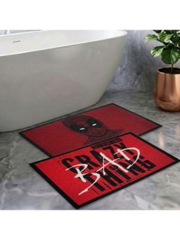 Athom Living - Kids Premium Nylon Bathmat With Latex Backing Anti-Skid Multi-Color (Pack of 2)
