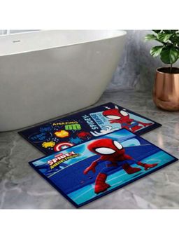Athom Living - Kids Premium Nylon Bathmat With Latex Backing Anti-Skid Multi-Color (Pack of 2)