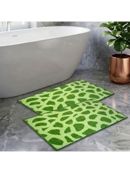 Athom Living - Green Trendz Easy Home Designer Soft Anti Slip Bath Mats (Pack Of 2) (M)