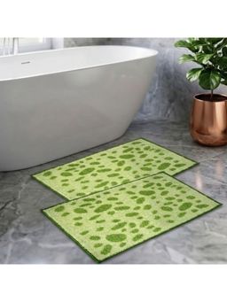 Athom Living - Green Trendz Easy Home Designer Soft Anti Slip Bath Mats (Pack Of 2) (M)