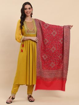 La Vastraa - Light Kani Embellished Stole - Pink