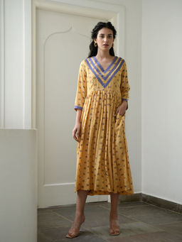 Taro India - Lemon and Lilac Dress