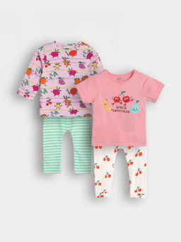 Somersault - Multi-Color Printed T-Shirts and Pants (Pack of 2)