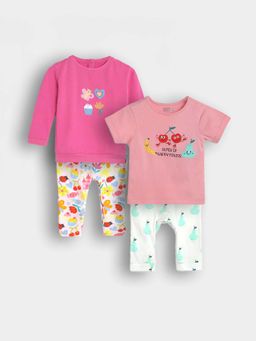 Somersault - Multi-Color Printed T-Shirts and Pants (Pack of 2)