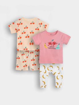 Somersault - Multi-Color Printed T-Shirts and Pants (Pack of 2)