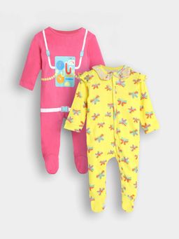 Somersault - Multi-Color Printed Sleepsuits (Pack of 2)