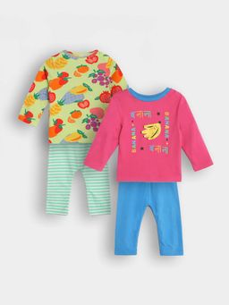 Somersault - Multi-Color Printed T-Shirts and Pants (Pack of 2)