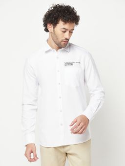 CRIMSOUNE CLUB - Mens White Brand-logo Shirt