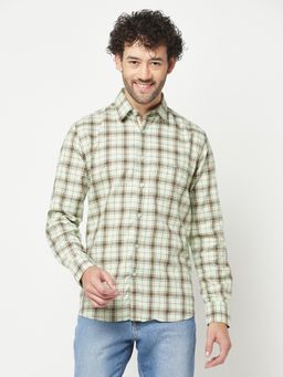 CRIMSOUNE CLUB - Mens Green Checked Shirt