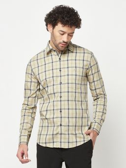 CRIMSOUNE CLUB - Olive Checked Shirt