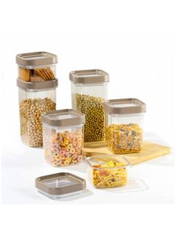 CELLO - Airlock Storage Canister Box Set of 6 Brown