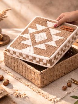 Karighar - Saanjh Jute Basket Brown