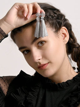 Odette - White Alloy Drops & Danglers