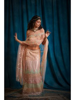 RAISHAA - Pink Bridesmaid Lehenga (Set of 2)