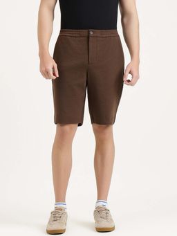 United Colors of Benetton - Regular Fit Solid Shorts - Brown