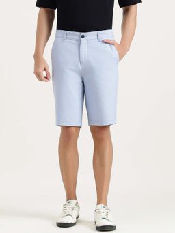 United Colors of Benetton - Solid Slim Fit Chino Shorts - Blue