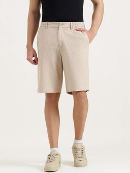 United Colors of Benetton - Solid Comfort Fit Shorts - Beige