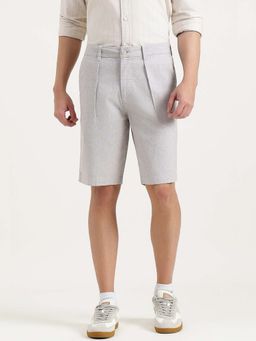 United Colors of Benetton - Solid Comfort Fit Shorts - Grey