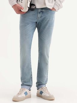 Rare Rabbit - HAWK SLIM FIT LIGHT WASH TINTED DENIM - Blue