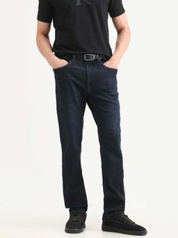 Rare Rabbit - MORRIS REGULAR FIT RINSE WASH COLOURED JEANS - Navy Blue