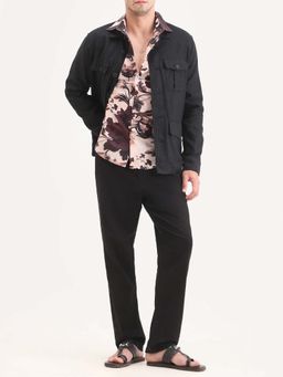 Rare Rabbit - Regular Fit Solid Trouser - Black