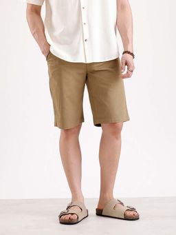 WROGN - Classic Slim Fit Shorts- Khaki