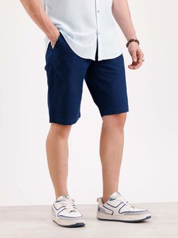 WROGN - Classic Slim Fit Shorts- Navy Blue