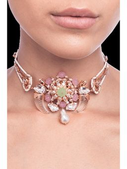 Outhouse - Graine De Melon Sculpte Pink Choker