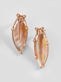 Outhouse - Le Palm Serefina Stud Brown Earrings