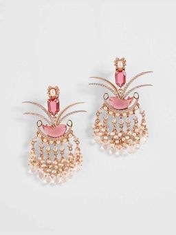 Outhouse - Le Palm Fish Pink Earrings