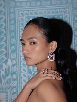 Outhouse - Le Palmetto Blue Earrings