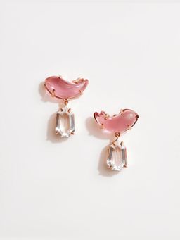 Outhouse - Le Cleo Drop Pink Earrings