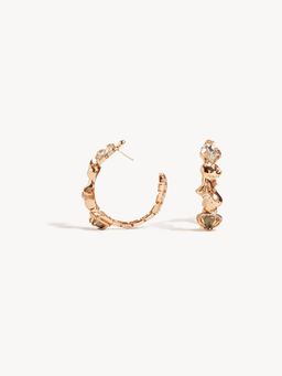 Outhouse - Sphinx Leopard Hoops White Earrings