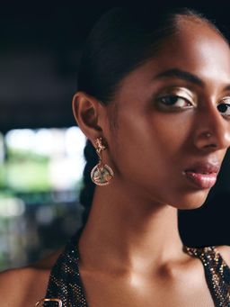 Outhouse - La Leopard Claw Drop Green Earrings