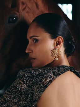 Outhouse - La Leopard Stud White Earrings