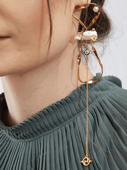 Outhouse - The Lupis Dangler White Earrings