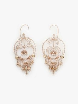 Outhouse - The Faena Couture Grande White Earrings