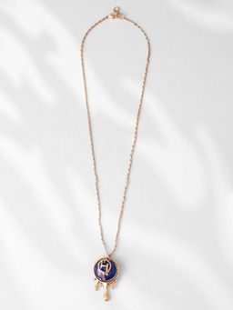 Outhouse - Drip Oh Palescent Lapis Blue Pendant With Chain