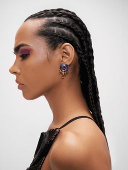 Outhouse - Drip Oh Palescent Lapis Stud Blue Earrings