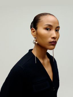 Outhouse - Seanymph Crestfall White Earrings