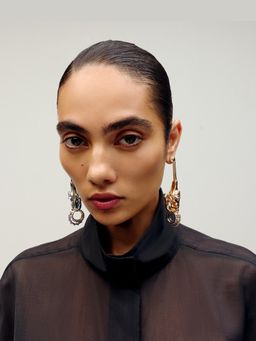 Outhouse - Koko Sigil Pin White Earrings