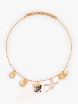 Outhouse - The Zodiac Series - Virgo Charm Blue Necklace