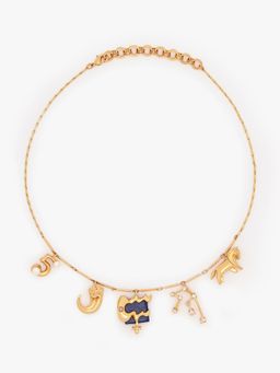 Outhouse - The Zodiac Series - Aquarius Charm Blue Necklace