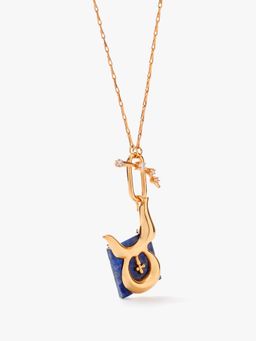 Outhouse - Taurus Zodiac Blue Pendant With Chain